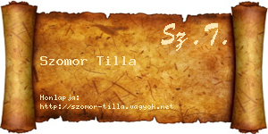 Szomor Tilla névjegykártya